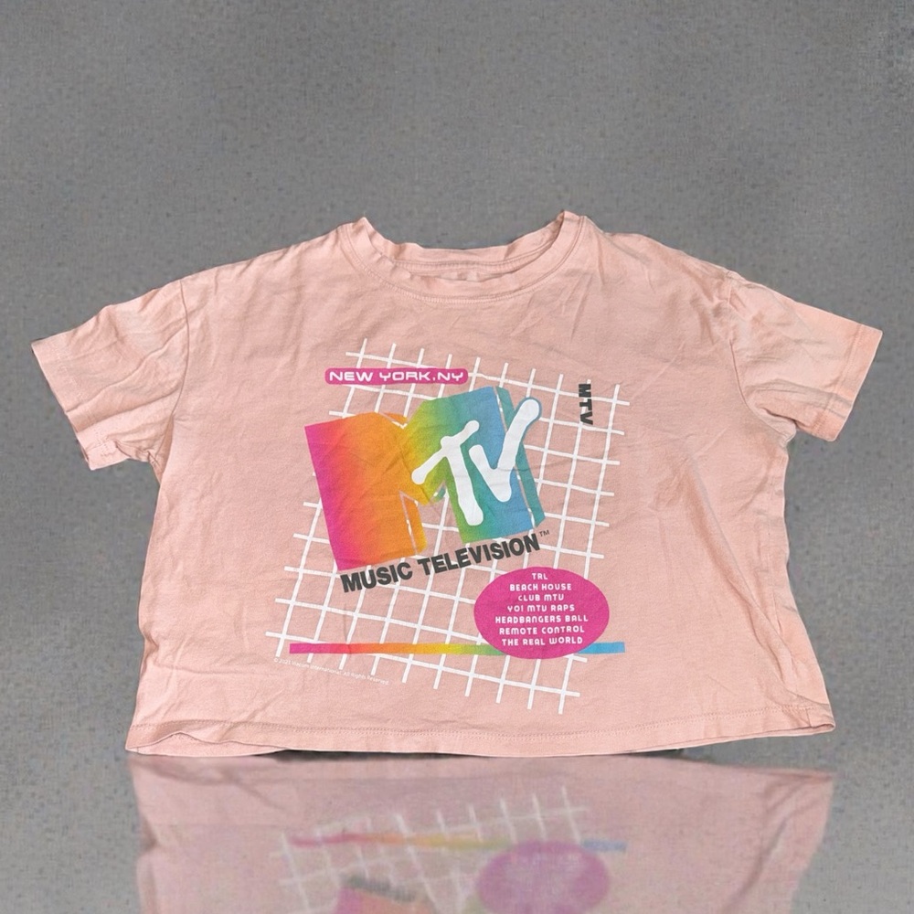 MTV Cropped T Shirt Womens (XS)